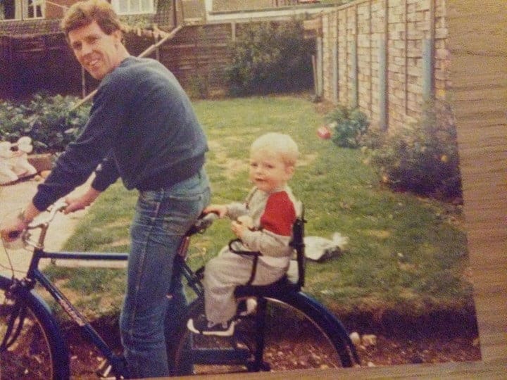 Russ Brookes with his dad