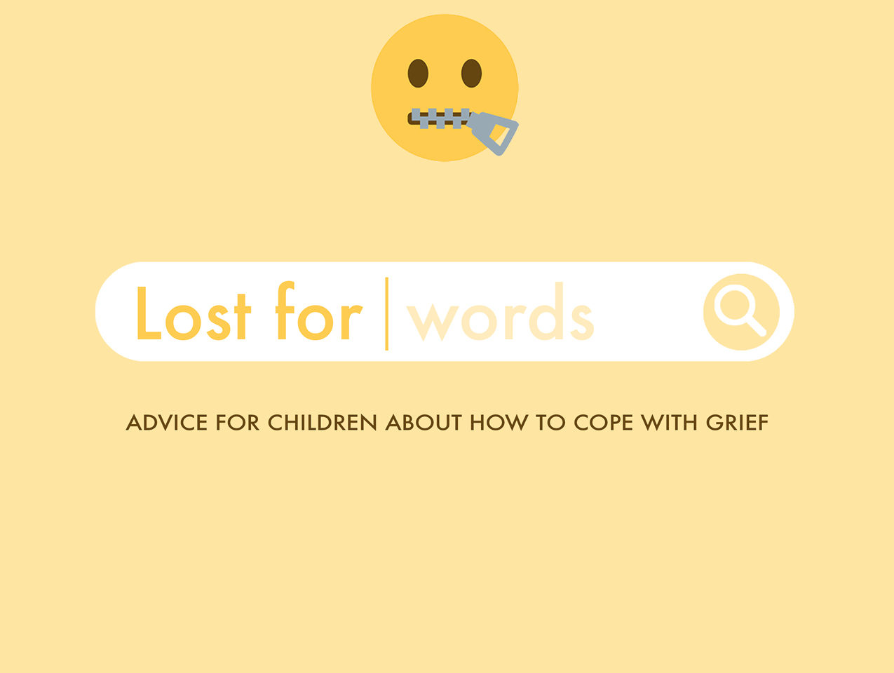 Lost for Words book for bereaved children