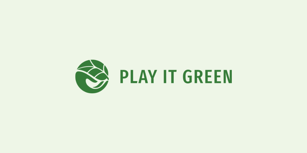 play it green logo on green background