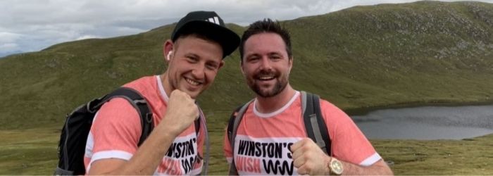 Jordan completing the Three Peaks Challenge in aid of Winston's Wish