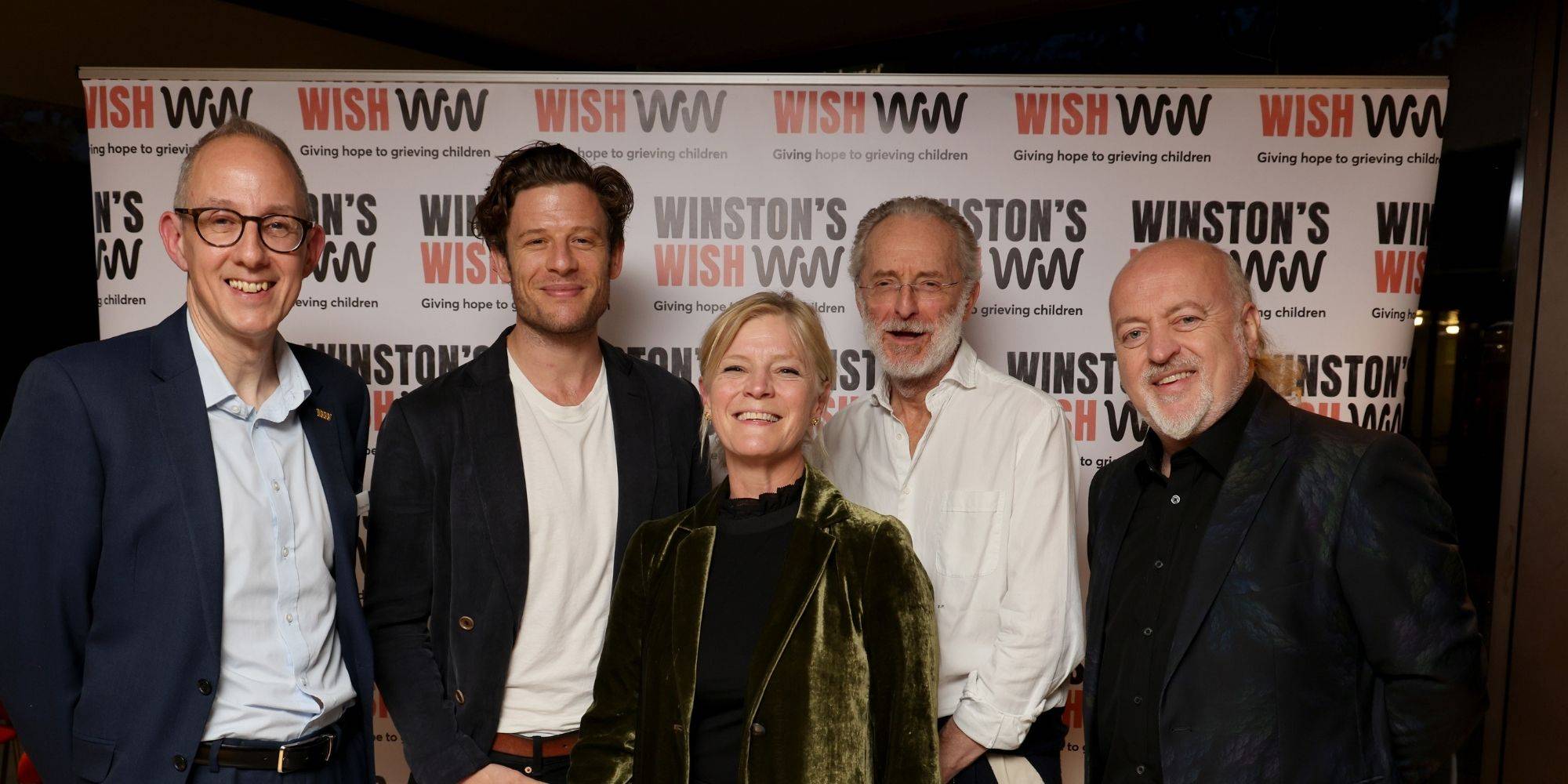 Fergus Crow, James Norton, Duchess of Sussex, Uberto Passolini and Bill Bailey at Nowhere Special screening