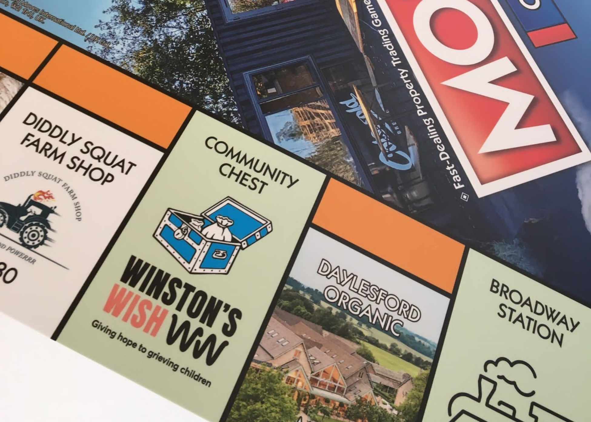 Winston's Wish square on the Cotswolds Monopoly board