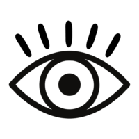 Illustration of an eye with eyelashes