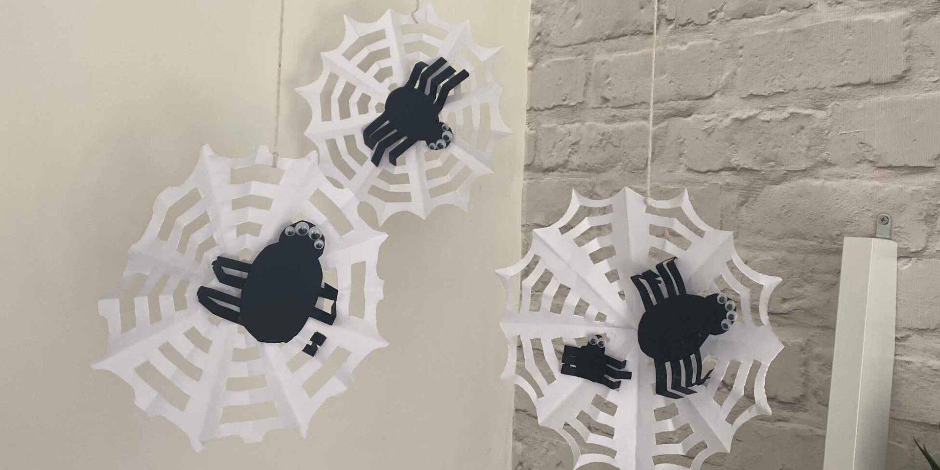 Make and talk activity: Make a paper spider and spider web