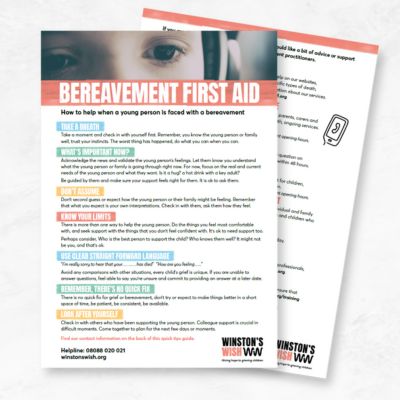 Bereavement First Aid Flyer
