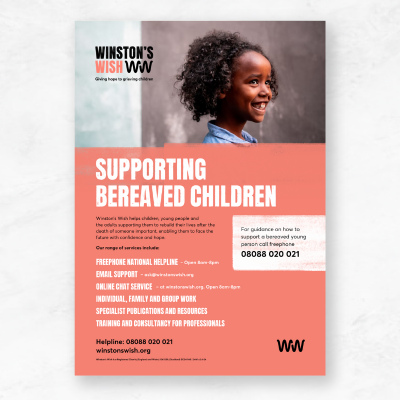 supporting bereaved children support poster