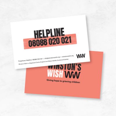 Winston's Wish business cards